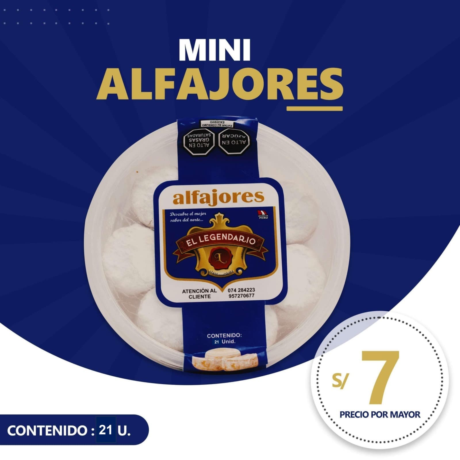 Mini alfajores El Legendario (21 unidades)