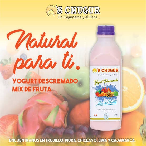 Yogurt descremado mix de frutas 1 L