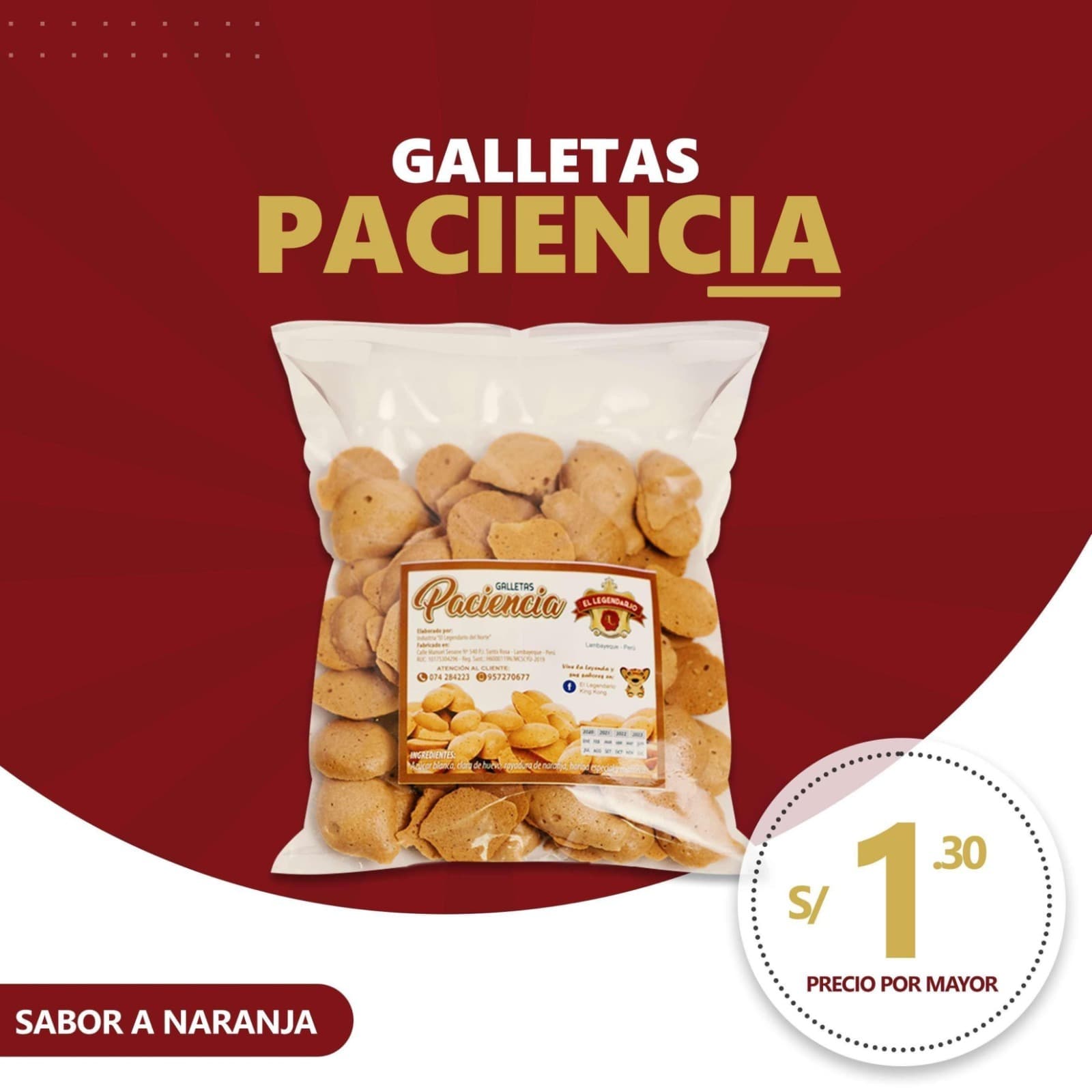 Galletas Paciencia de naranja
